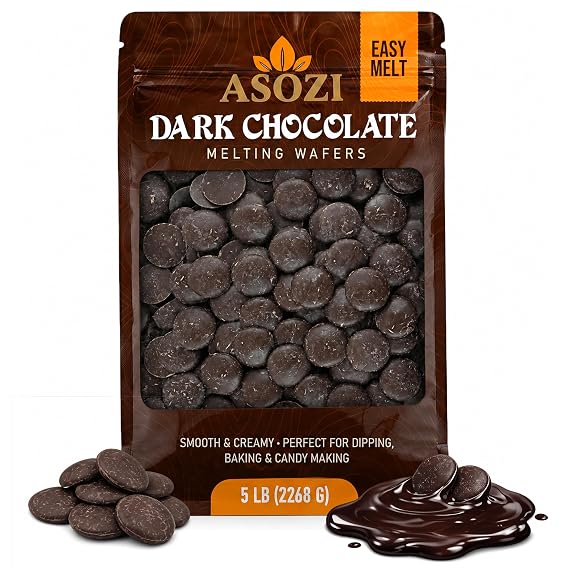 Dark Chocolate Melting Wafers 5lb | Bulk Candy Melts for Dipping & Baking