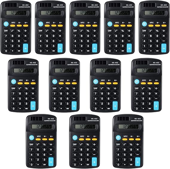 24 Pieces Pocket Size Mini Calculators Handheld 8-Digit Display
