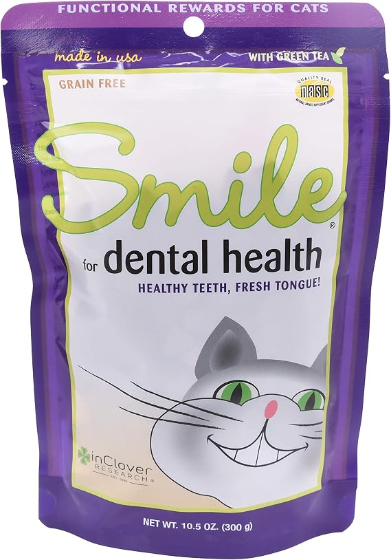 InClover Smile Cat Daily Dental Soft Chews, supports Healthy Teeth and Gums