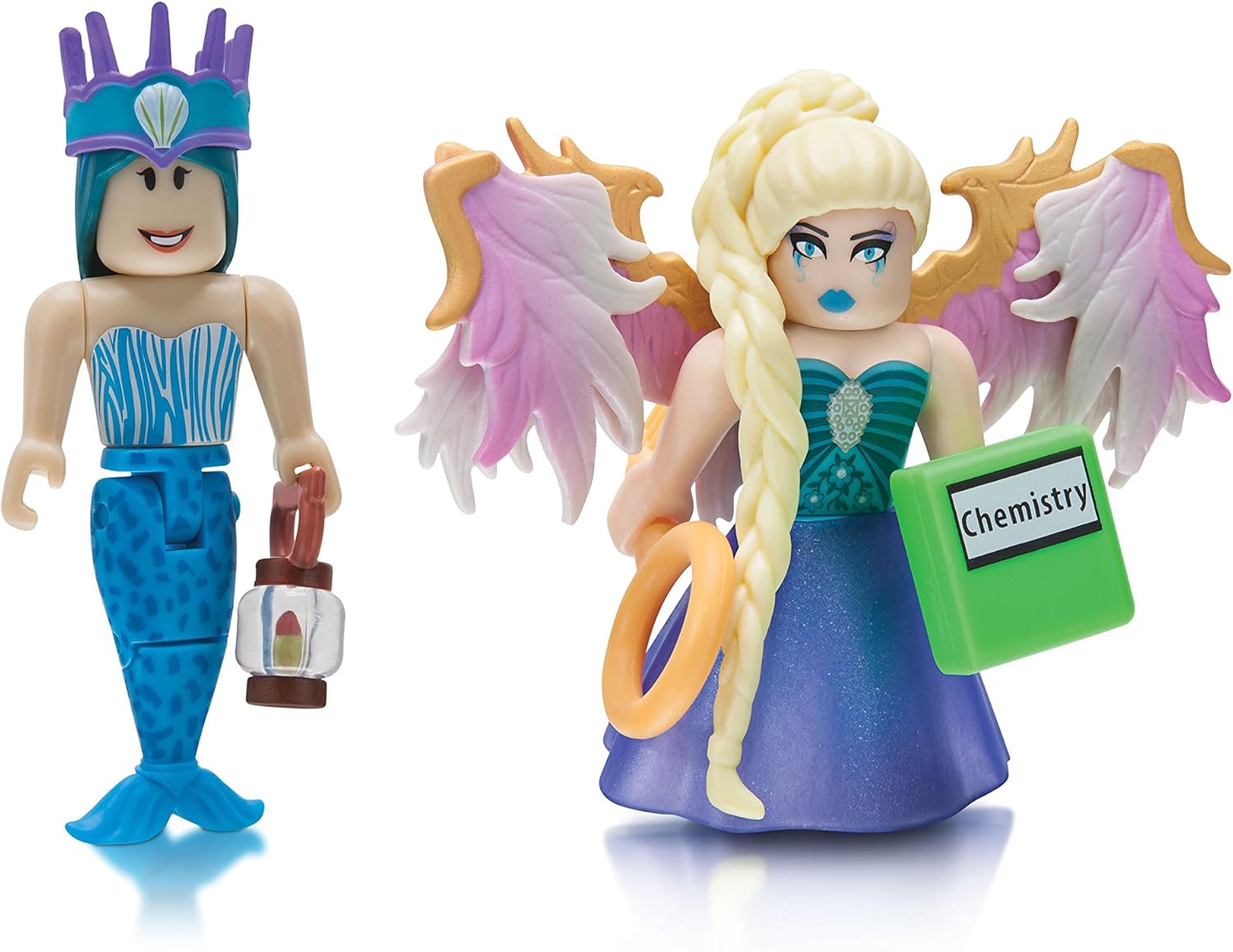 Roblox Celebrity Collection - Neverland Lagoon: Crown Collector  Royale High School: Enchantress Two Figure Bundle [Includes 2 Exclusive Virtual Items]