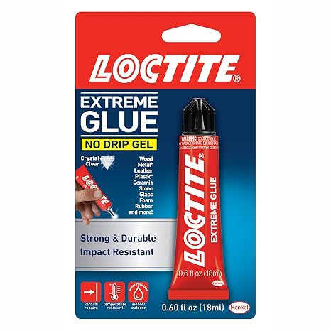 Henkel LOCTITE Extreme Glue, Flextec Gel, Clear, 6 Pack, 18ml Each, Waterproof, High Viscosity, Multi-Surface Bonding