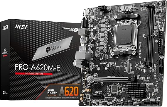 Msi Pro A620M-E AMD A620 AM5 Soket DDR5 6000(OC) MHz mATX Anakart
