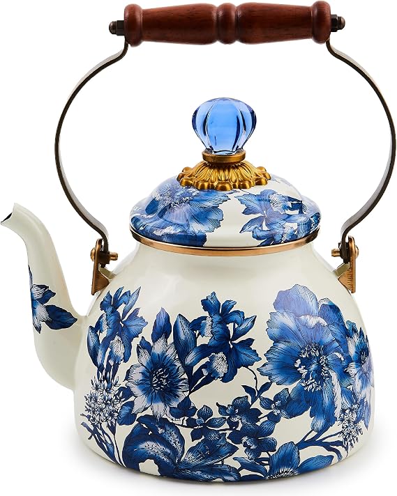 MACKENZIE-CHILDS Tea Kettle, 2 Quarts, Royal English Garden