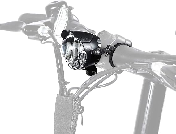 eBikeling Electric Bicycle Headlight/Extremely Bright Waterproof Bicycle Front Light with Horn/E Bike Lights for Bikes at Night, E Bike Accessories