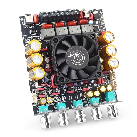 ZK-AS21P Bluetooth Amplifier Board - 300W+300W+600W Output, 18-50V DC Wide Voltage Input, Vehicle Amplifier ZK-AS21P