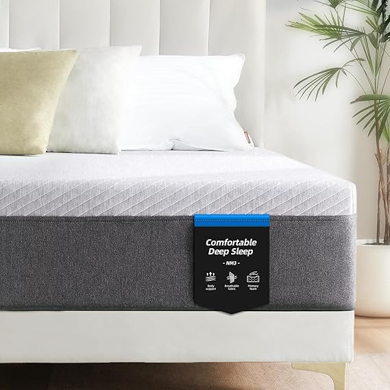 Soft EU Double Size Mattress，EU Double Memory Foam Mattresses，Roll-Up Orthopedic Mattress in a Box，CertiPUR-US and OEKO-TEX Certified，Triple Support (140x200x20cm)