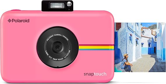 Zink Polaroid Snap Touch Portable Instant Print Digital Camera with LCD Touchscreen Display (Pink)