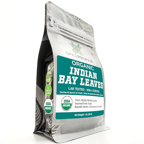 Spice Profile Organic Indian Bay Leaves | 1 oz | Lab Tested
