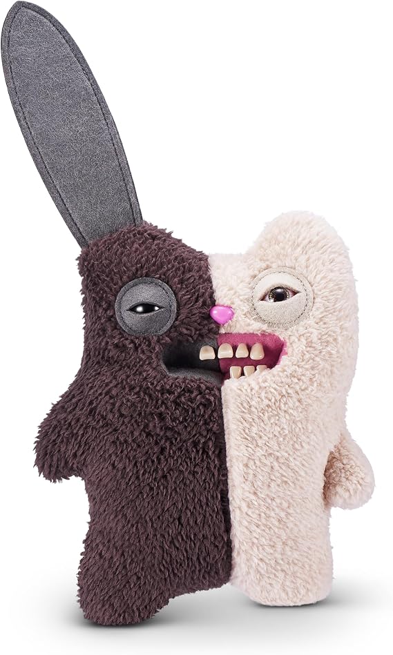 Fuggler Misfit Monsters Series 1 9" by ZURU Funny Ugly Monster Plush Toy (Rabid Tooth - Brown & Beige)