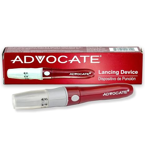 Adjustable Lancing Device, 5 Depth Settings, Low-Pain Diabetes Testing