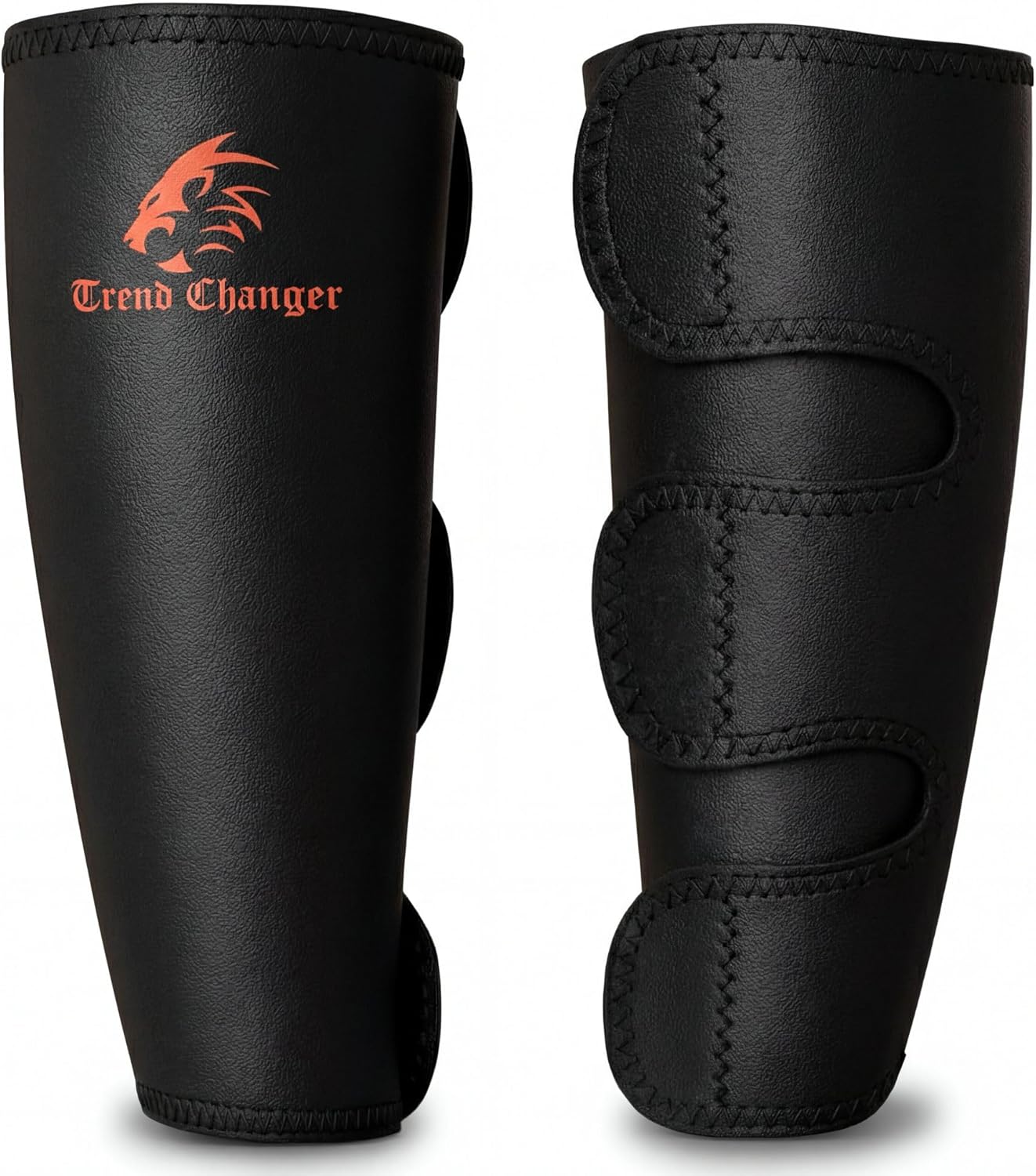 Weightlifting Shin Guards / Calf Support Brace 5mm - 7mm Thick Neoprene for EasyWear-Deadlift Shin Guards, Box Jump, Crossfit Adjustable Shin Splint Compression Calf Wrap for Men Women (Pair)