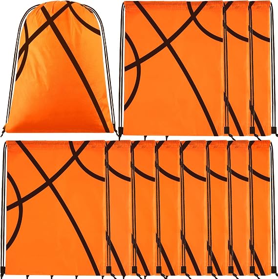 Basketball Drawstring Backpack, 12 Pack, Large Capacity, Reliable Material, Wide Application