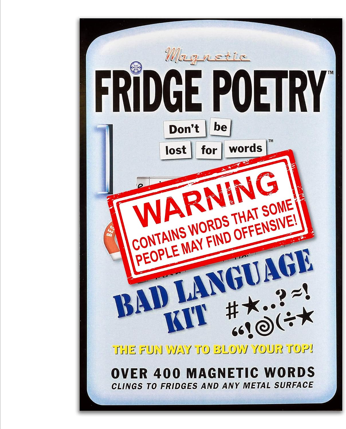 The Magnet Shop Fridge Poetry - Magnetic Words - Novelty Words, Gift, Present, Poem, Muse, Magnet (Bad Language)
