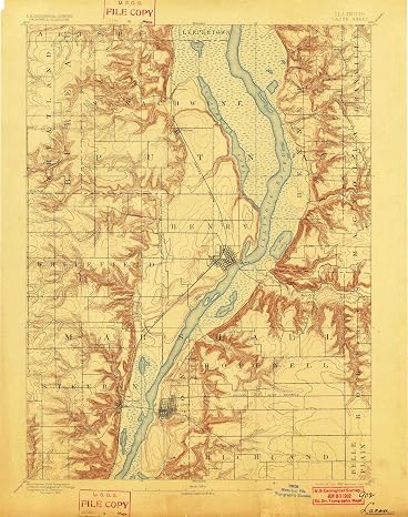 YellowMaps Lacon IL topo map, 1:62500 Scale, 15 X 15 Minute, Historical, 1893, Updated 1902, 19.9 x 15.7 in - Tyvek