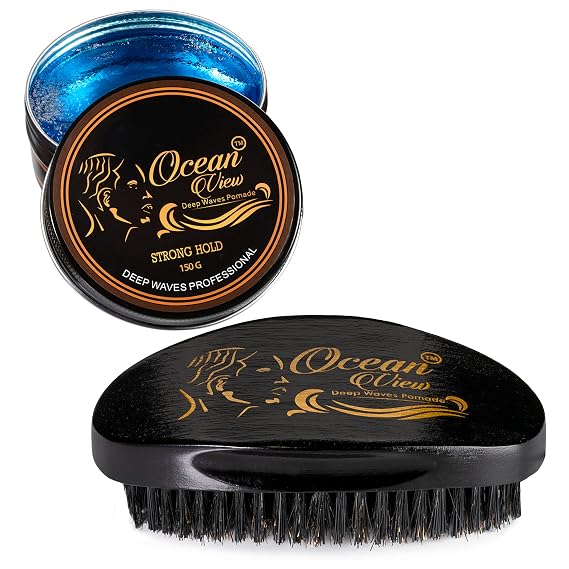 OCEAN VIEW DEEP WAVES POMADE 360 Wave Brush + 360 Wave Grease
