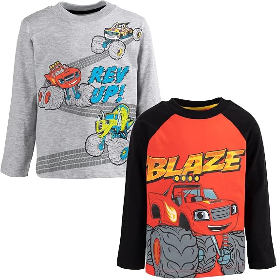 Blaze and The Monster Machines Boys 2 Pack Long Sleeve T-Shirt