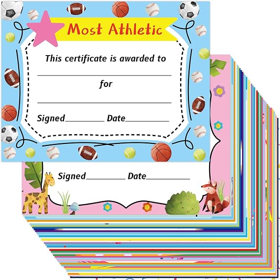 40Pcs Student of Award Certificates End of School Year Awards Recognition Rewards for Kids Superlatives Certificates Achievement Classroom Graduation Teacher Supplies
