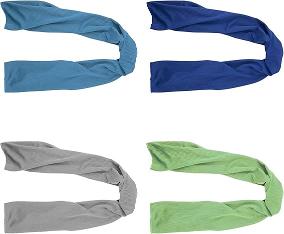 Cooling Towels 4 Pack, 40x12 Inch Cooling Towel for Neck & Face, Sports