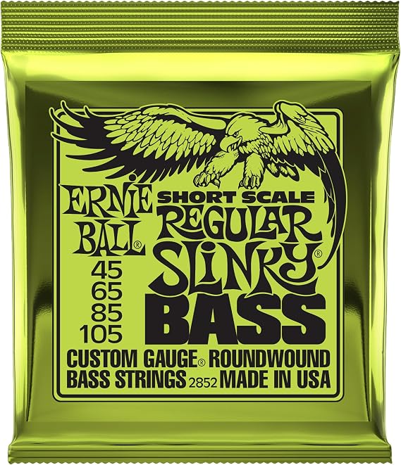 Ernie Ball Short Scale Regular Slinky Nickel Wound Bass Guitar Strings, 45-105 Gauge (P02852)