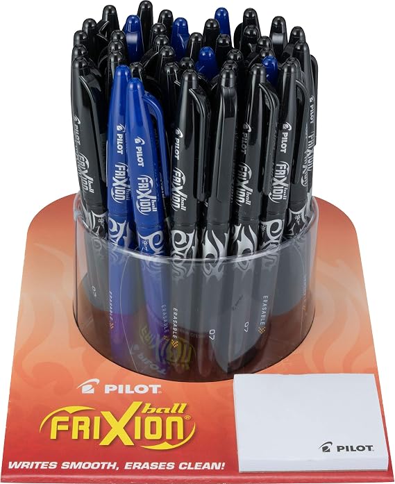 PILOT FriXion Ball Erasable & Refillable Gel Ink Stick Pens, Fine Point, Assorted Color Inks, 48-Pack Tub (5901)