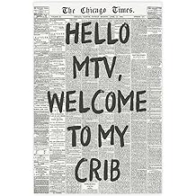 Vintage Black And White Newspaper Canvas Wall Art Positive Affirming 70'S Room Aesthetic Prints Painting For Home Bedroom Dorm Wall Decor Unframe-style 12x18inch(30x45cm)