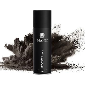 Mane Micro-Mineral Hair Thickening Spray &amp; Root Touch Up Spray, Instant Volume &amp; Root Cover Up for Thinning or Fine Hair, Lightweight Buildable Coverage for Men &amp; Women, Grey, 200 ml