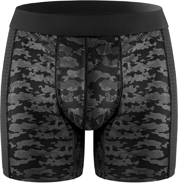 HANSILK Men's Incontinence Pants Washable Reusable Cotton Boxer Briefs 80ml Absorbency Leakproof Breathable & Odour Control Underwear for Travel, Going Out, Overnight Wear & Daily Use