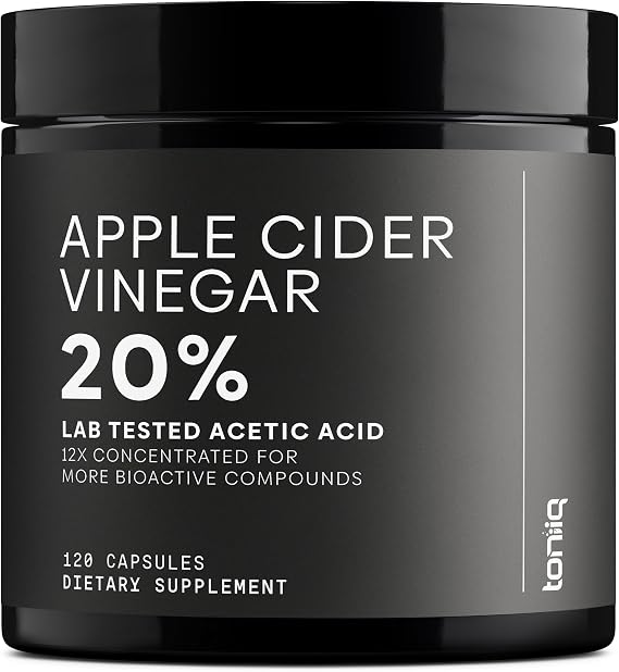 Toniiq Apple Cider Vinegar Capsules - Ultra High Potency 2,010mg Formula