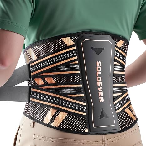 Ultra Breathable Back Brace for Lower Back Pain Relief Medical Grade | Copper Infused Lumbar Support Belt with Bionic Support System,Back Support Brace for Sciatica,Men&Women,Chest Brace(Small)