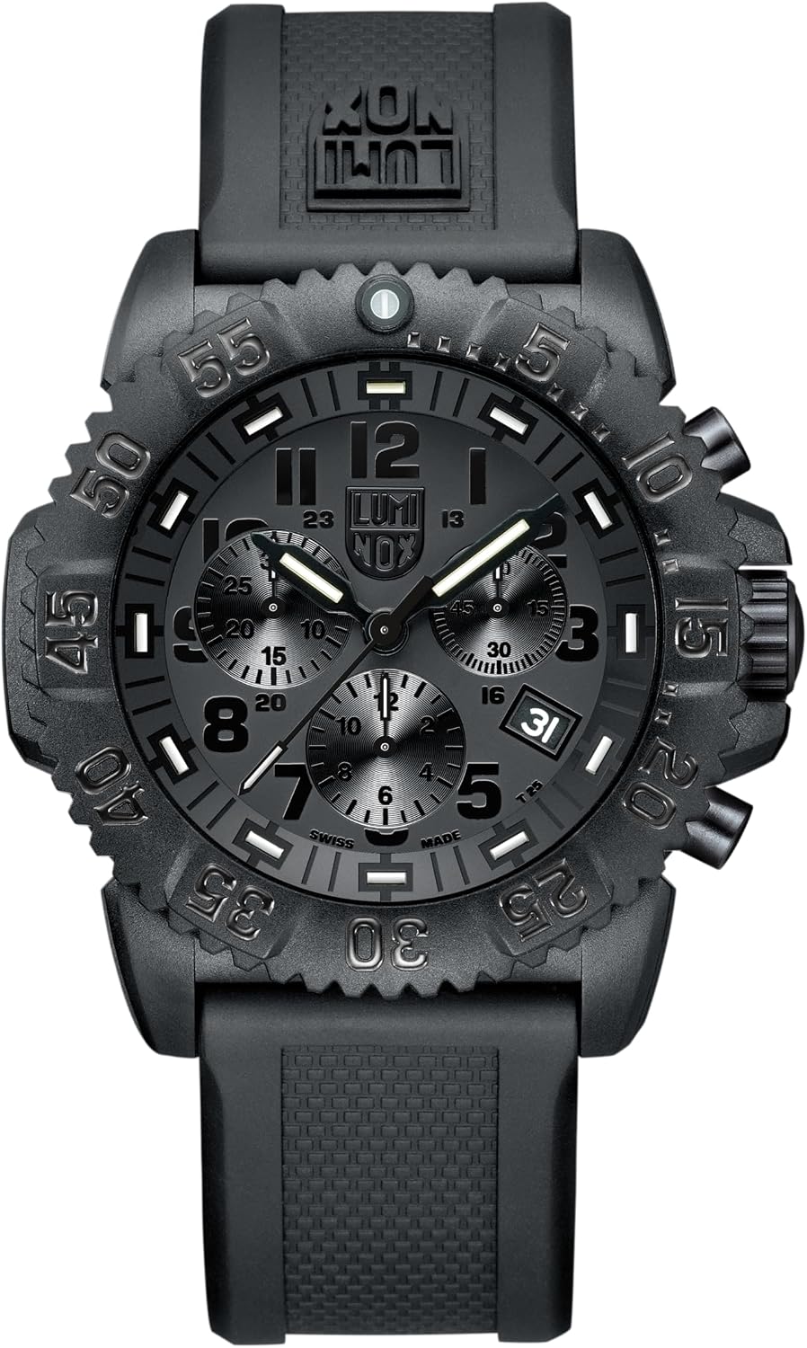 Luminox - Mens Watch - Chronograph 3080 Series 43mm - X3.CZ81.BO - Mens Chronograph Watch - Swiss Quartz - Swiss Made - 200M Water Resistant - Hardened Mineral Crystal - Carbonox Case - Genuine Love