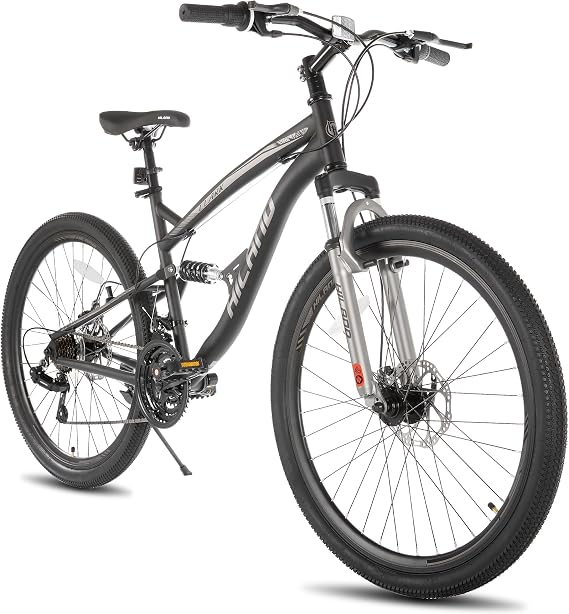 HH HIL Suspension Mens Mountain Bike, 21 Speed, 26 Inch Wheel, Dual Disc Brake Bike for Men Womens Adult Bicycle