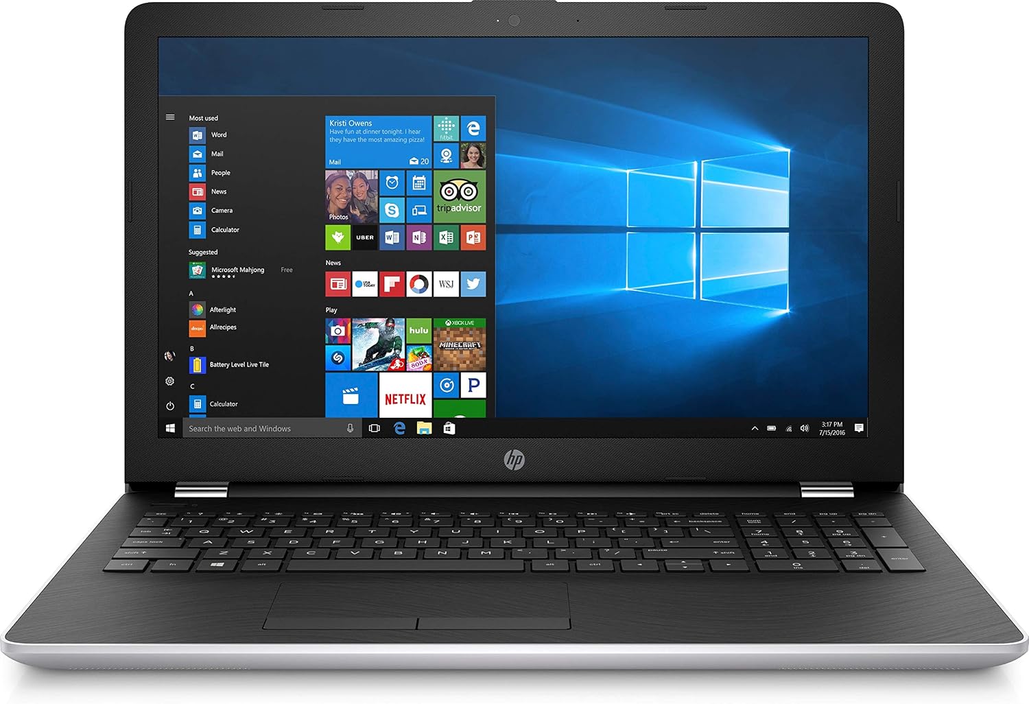 HP 15.6 Inch Jaguar i3 i5 i7 8GB 1TB Touchscreen HD Laptop PC Silver