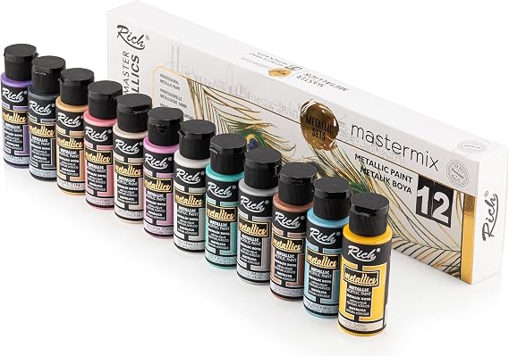 Rich Mastermix Akrilik Boya 60 Cc 12 Li Metalik Renkler