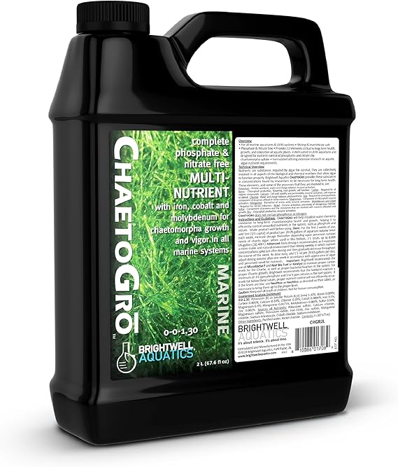 Brightwell Aquatics ChaetoGro Liquid Fertilizer for Chaetomorpha, 2L