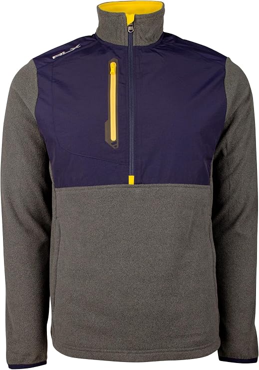 POLO RALPH LAUREN RLX Men's Fleece Long Sleeve Half Zip Pullover GNvy Small