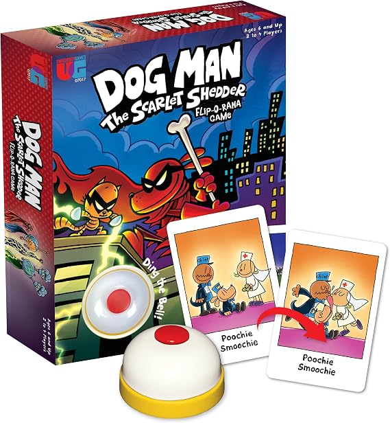 Dog Man Scarlet Shedder Flip-O-Rama Card Matching Game, Ages 6+