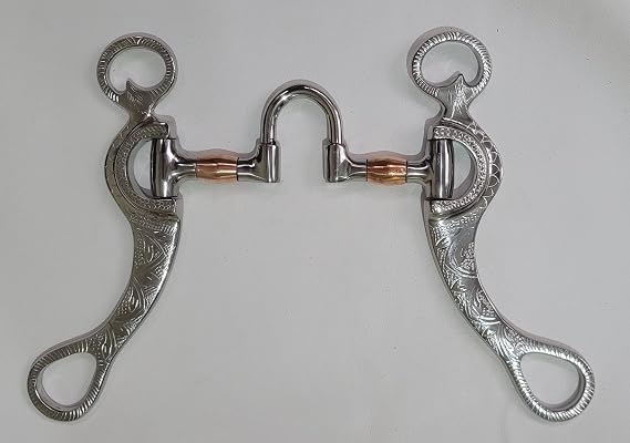 Gallop Western AL Engraved Correction Show Bit/Med Port Copper Barrels
