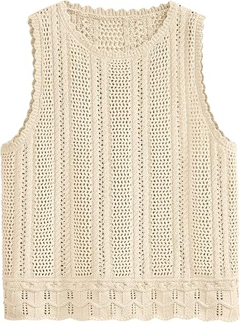 KIRUNDO Beach Vacation Clothes for Women Spring Summer Crochet Sweater Vest Tank Tops Cover Ups Resort Cruise Outfits 2026