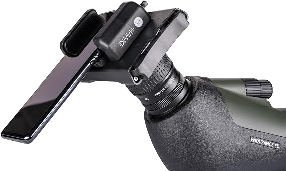 Hawke Universal Digi-Scope Smart Phone Adapter Fits Eyepieces 3360 mm, Smartphones 2.63.7 in Wide, Lightweight ABS Construction
