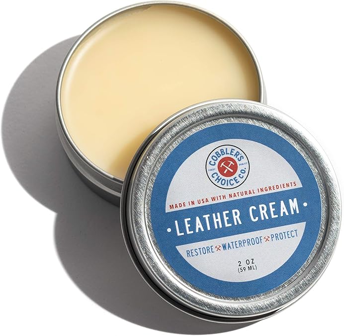 Cobbler's Choice Leather Cream - For Shoes, Boots & Bags with Beeswax