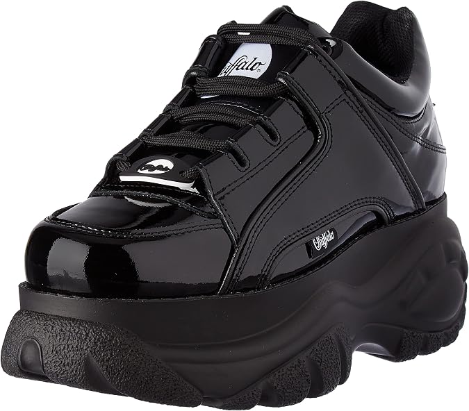 Buffalo London 2.0 Patent Womens Black Sneakers-UK 6 / EU 39