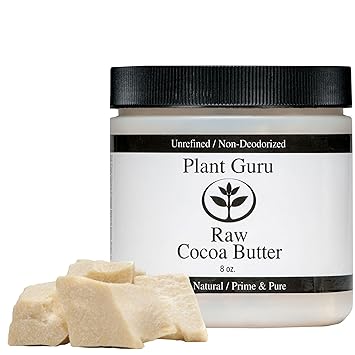 Raw Cocoa Butter 8 oz Pure 100% Unrefined FOOD GRADE Cacao PACKAGED IN HDPE JAR TO ENSURE FRESHNESS