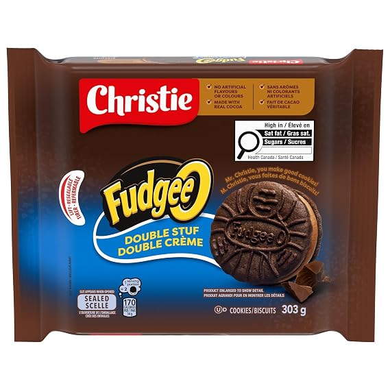 Christie Double Stuf Chocolate Cookies, 303g/10.68oz, Imported from Canada