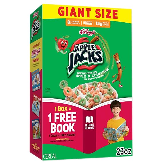 Kellogg's Apple Jacks Original Giant Size Breakfast Cereal 23 oz