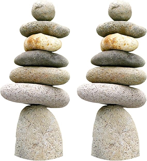 Seven Stone Cairn, 10" H (2)