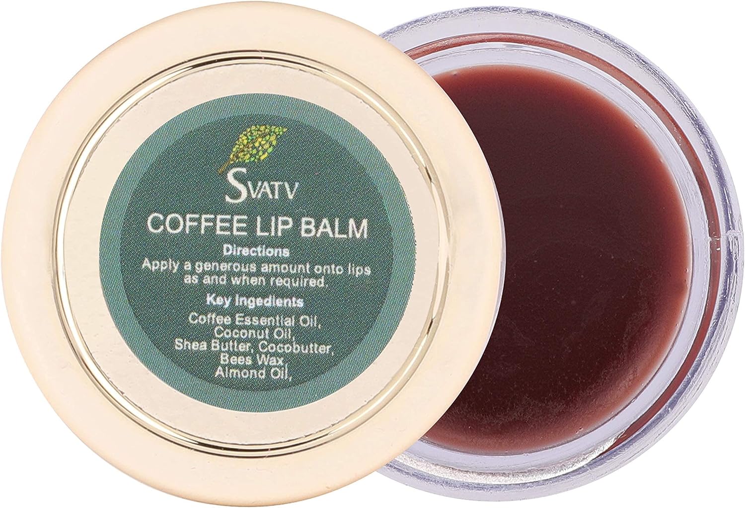 SVATV Coffee Flavored Lip Balm. With Natural Ingredients - Shea Butter Beeswax &amp; Cocoa Butter oil to Repair Dry or Chapped Lips, Best moisturizing lip balm for Men &amp; Women 15g