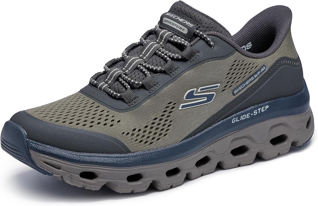 Skechers Men's Glide-Step Sole Slip-in | Hands Free Slip-ins, Glide-Step, Air-Cooled Memory Foam, Machine Washable, Hiking, Trail, Casual, No Tie Fit