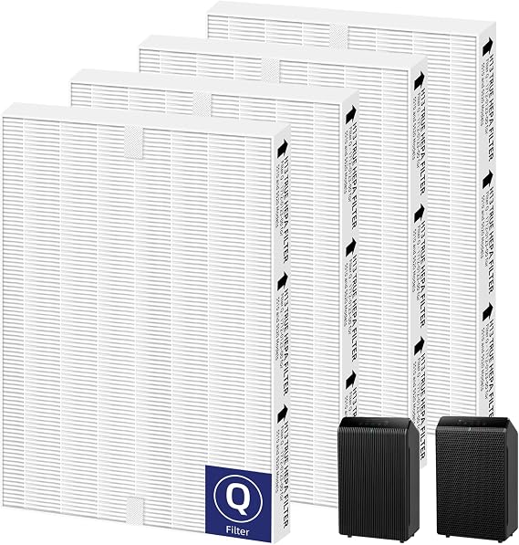 5510 5520 HEPA Air Purifier Filter Replacement for Q Winix Plasmawave Air Purifier, # 1712-0123-00, 4 Pack
