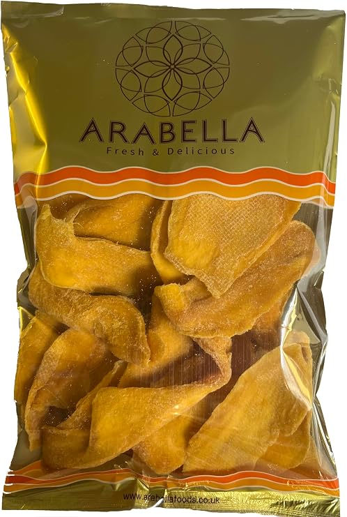 Arabella Dried Mango Slices 400g – Naturally Sweet Soft Dried Fruit Snack – Vegan Friendly