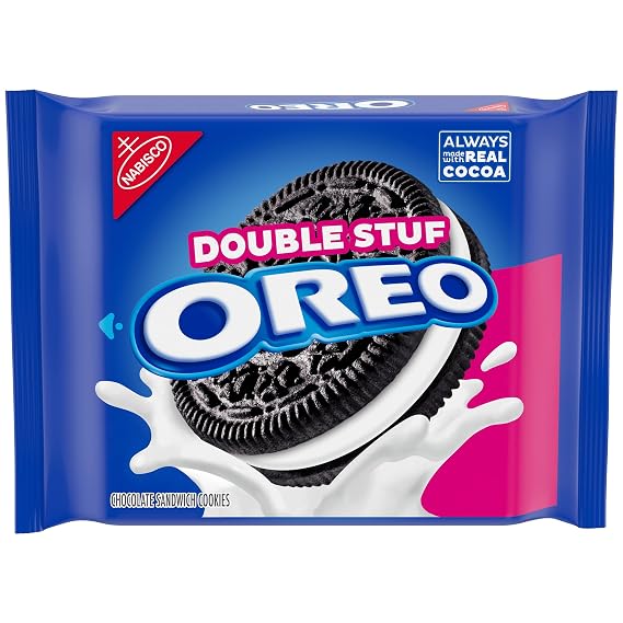 Oreo, Double Stuf Chocolate Sandwich Cookies, 14 Ounce